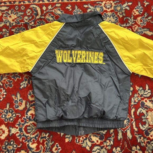 Vintage 18 Mon Toddler NCAA Michigan Wolverines Windbreaker Jacket Blue & Yellow - Picture 5 of 5